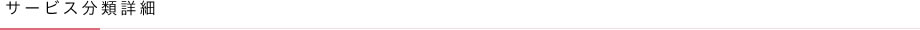 サービス分類詳細